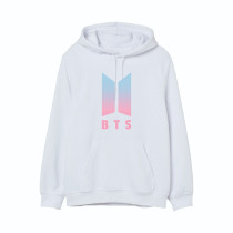 Al Amal Kpop BTS Hoodie  Round Neck Fleece Fabric Friendly to skin/Adult White