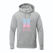 Al Amal Kpop BTS Hoodie  Round Neck Fleece Fabric Friendly to skin/Unisex Adult Grey