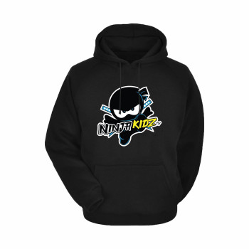 Al Amal Ninja long sleeve Hodded Pullovers Asymmetric neck Fleece Fabric Friendly to skin/Unisex adult Black