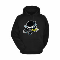 Al Amal Ninja long sleeve Hodded Pullovers Asymmetric neck Fleece Fabric Friendly to skin/Unisex adult Black