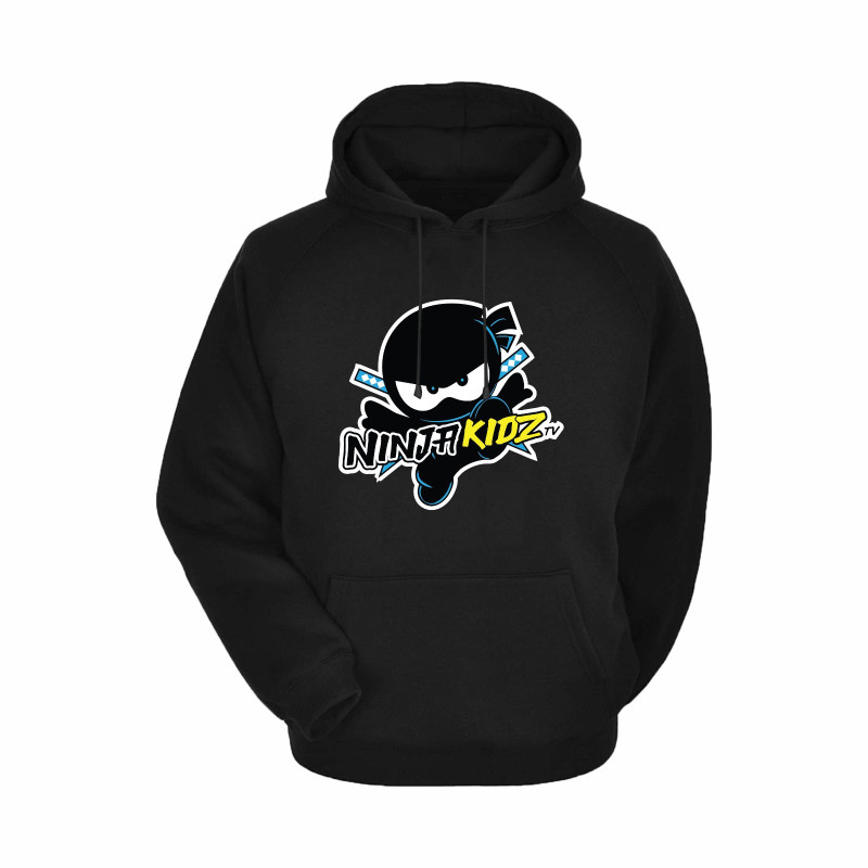 Al Amal Ninja long sleeve Hodded Pullovers Asymmetric neck Fleece Fabric Friendly to skin/Unisex adult Black