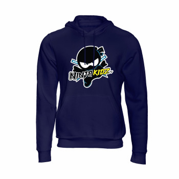 Al Amal Ninja long sleeve Hodded Pullovers Asymmetric neck Fleece Fabric Friendly to skin/Unisex adult Navy Blue