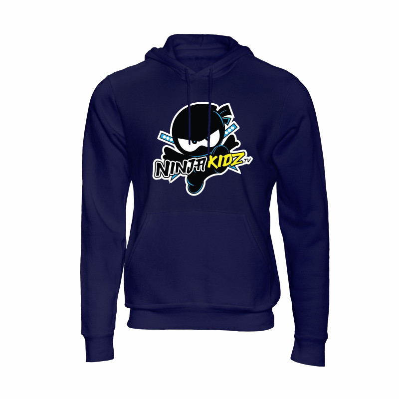 Al Amal Ninja long sleeve Hodded Pullovers Asymmetric neck Fleece Fabric Friendly to skin/Unisex adult Navy Blue