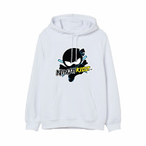 Al Amal Ninja long sleeve Hodded Pullovers Asymmetric neck Fleece Fabric Friendly to skin/Unisex adult White