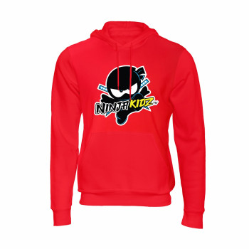 Al Amal Ninja long sleeve Hodded Pullovers Asymmetric neck Fleece Fabric Friendly to skin/Unisex adult Red