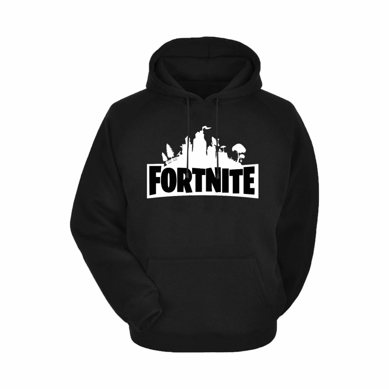 Al Amal Fortnite Trendy Hoodie 1 Asymmetric neck Fleece Fabric Friendly to skin,Unisex Kids Black