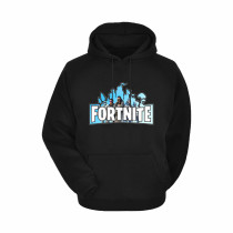 Al Amal Fortnite Trendy Hoodie Asymmetric neck Fleece Fabric Friendly to skin,Unisex Kids Black