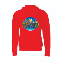Al Amal Roblox kids Hoodie with logo Asymmetric neck Fleece Fabric Friendly to skin,Unisex adult Red