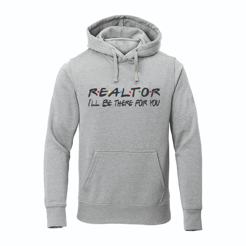 Al Amal Friends Trendy Hoodie With logo Asymmetric neck Fleece Fabric Friendly to skin,Unisex kids Gray