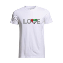 Al Amal UAE ND Tishrt Love Image Round Neck Cotton Fabric Friendly to skin,Unisex Adult White