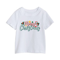 Al Amal Merry christmas T-shirt (whithout santa) Round Neck Cotton Fabric Friendly to skin,Unisex Adult White