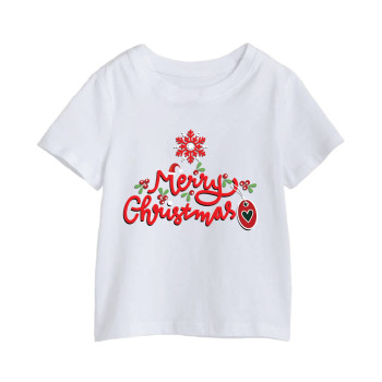 Al Amal Christmas T-shirt With Lil heart n flower Round Neck Cotton Fabric Friendly to skin,Unisex adults White