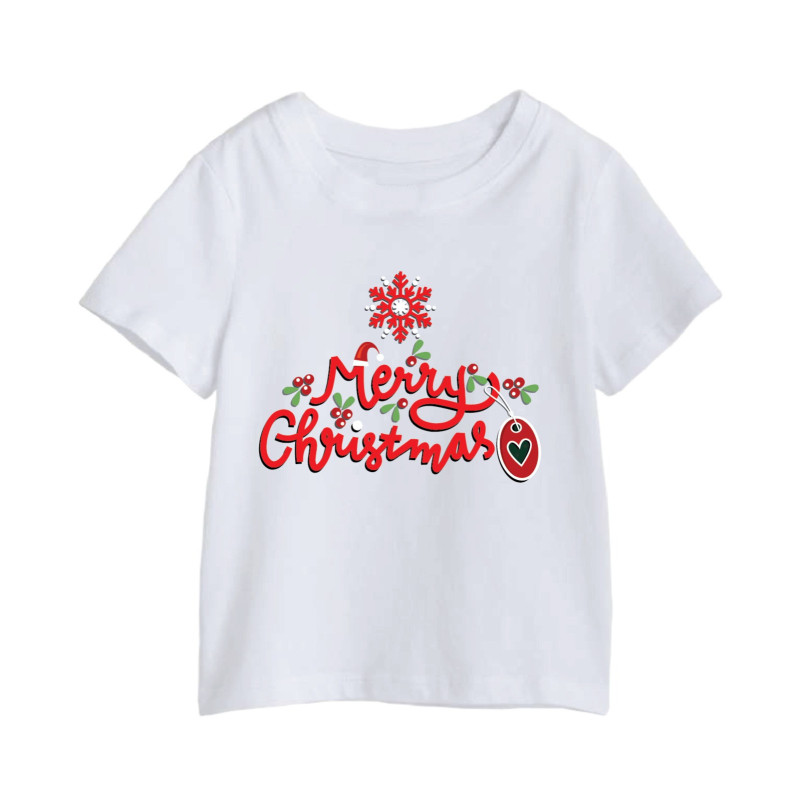 Al Amal Christmas T-shirt With Lil heart n flower Round Neck Cotton Fabric Friendly to skin,Unisex adults White