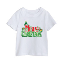 Al Amal Christmas T-shirt with green n yellow tress Round Neck Cotton Fabric Friendly to skin,Unisex adult White