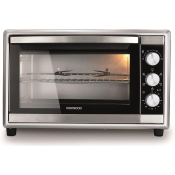 Kenwood 56L Toaster Oven Oven Toaster Grill Large Capacity Double Glass Door Multifunctional With Rotisserie And Convection Function For Grilling, Silver, Stainless Steal, Mom56.000Ss