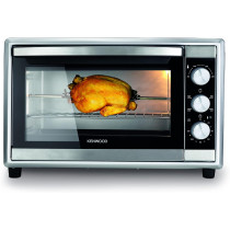 Kenwood 56L Toaster Oven Oven Toaster Grill Large Capacity Double Glass Door Multifunctional With Rotisserie And Convection Function For Grilling, Silver, Stainless Steal, Mom56.000Ss