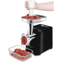 Sharp 2200W 3 Disc Meat Mincer/Grinder/Sausage/Kebab Maker EG-PL41-K3, Japan Blade With Reverse Function, Black And Silver "Min 1 year Manufacturer Warranty"