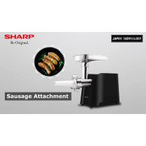 Sharp 2200W 3 Disc Meat Mincer/Grinder/Sausage/Kebab Maker EG-PL41-K3, Japan Blade With Reverse Function, Black And Silver "Min 1 year Manufacturer Warranty"