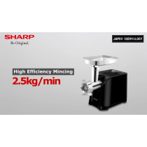 Sharp 2200W 3 Disc Meat Mincer/Grinder/Sausage/Kebab Maker EG-PL41-K3, Japan Blade With Reverse Function, Black And Silver "Min 1 year Manufacturer Warranty"