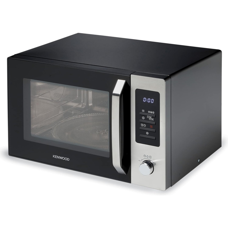 KENWOOD 30L Microwave Oven with Grill, Convection, Digital Display, 5 Power Levels, Defrost Function, Stainless Steel, Auto Menu, 95 Minutes Timer, Clock Function 900W MWM31.000BK Black/Silver