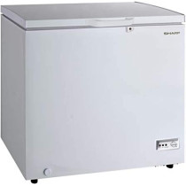  Sharp 190 Liters Free Standing Chest Freezer with Built in condenser, White, SCF-K190X-WH3 1 Year Brand warranty