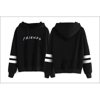 Aganmi Fashion Casual Friend Hoodie Sweatshirt Friend TV Show Merchandise Women Graphic Tops Hoodies Sweater Funny Hooded Pullover, Black