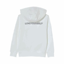 BTS Love Yourself Pattern Long Sleeve Round Neck Sweatshirt for Women, White