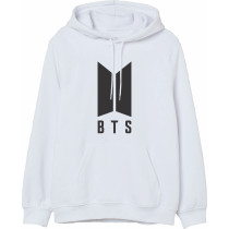 BTS Love Yourself Pattern Long Sleeve Round Neck Sweatshirt for Women, White