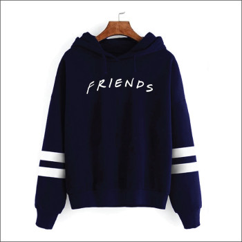 Aganmi Fashion Casual Friend Hoodie Sweatshirt Friend TV Show Merchandise Women Graphic Tops Hoodies Sweater Funny Hooded Pullover, Navy Blue