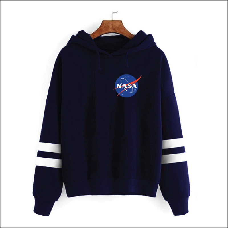 NASA Space Rocket Moon Space Astronaut Novelty Men Women Unisex Hooded Sweatshirt Hoodie CL09898, Navy Blue