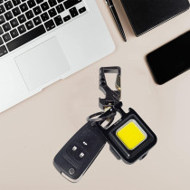 Proton Mini Flashlight, 800Lumens Cob Bright Rechargeable Keychain Flashlights, 4 Light Modes Portable Pocket Light With Folding Bracket Bottle Opener And Magnet Base For Camping Fishing Walking, 1 Year Warranty