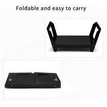 Barbecue Grill, Portable Folding Charcoal Barbecue, Desk Tabletop Outdoor Stainless Steel Smoker Bbq For Picnic/ Garden/ Terrace/ Camping/ Travel, 1 Year Warranty