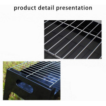 Barbecue Grill, Portable Folding Charcoal Barbecue, Desk Tabletop Outdoor Stainless Steel Smoker Bbq For Picnic/ Garden/ Terrace/ Camping/ Travel, 1 Year Warranty