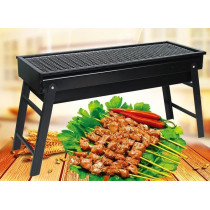 Vio Barbecue Grill Stainless Steel, Charcoal Grill Foldable, Durable Outdoor Household Camping Bbq Smoker For Outdoor Cooking/ Picnic/ Patio/ Backyard/ Camping Cooking (Medium With Accessories 45x42x25 Cm), 1 Year Warranty