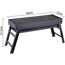 Vio Barbecue Grill Stainless Steel, Charcoal Grill Foldable, Durable Outdoor Household Camping Bbq Smoker For Outdoor Cooking/ Picnic/ Patio/ Backyard/ Camping Cooking (Medium With Accessories 45x42x25 Cm), 1 Year Warranty