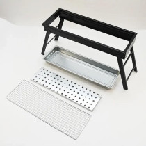 Vio Barbecue Grill Stainless Steel, Charcoal Grill Foldable, Durable Outdoor Household Camping Bbq Smoker For Outdoor Cooking/ Picnic/ Patio/ Backyard/ Camping Cooking (Medium With Accessories 45x42x25 Cm), 1 Year Warranty