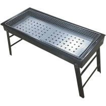 Vio Barbecue Grill Stainless Steel, Charcoal Grill Foldable, Durable Outdoor Household Camping Bbq Smoker For Outdoor Cooking/ Picnic/ Patio/ Backyard/ Camping Cooking (Medium With Accessories 45x42x25 Cm), 1 Year Warranty