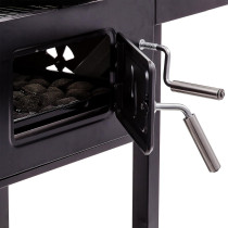 Charbroil â€ŽStainless Steel Charcoal Grill With â€ŽWarming Rack 580 - Black, 1 Year Warranty