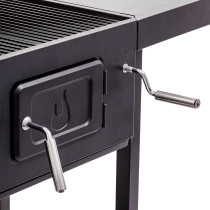 Charbroil â€ŽStainless Steel Charcoal Grill With â€ŽWarming Rack 580 - Black, 1 Year Warranty