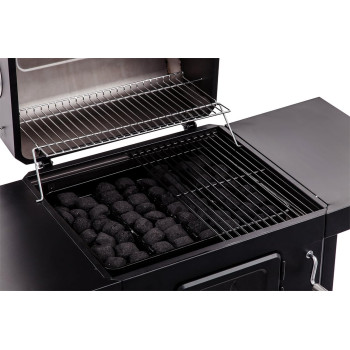 Charbroil â€ŽStainless Steel Charcoal Grill With â€ŽWarming Rack 580 - Black, 1 Year Warranty