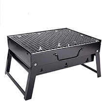 Portable Charcoal Bbq Grill For Family Party Outdoor Camping Tool With Environmental Protection, Black, 1 Year Warranty
