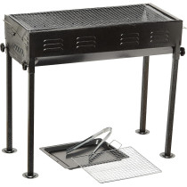 Go2Camps Portable Bbq Grill With Stand And Mesh Rack, Japanese Barbeque Grill With Long Legs, Charcoal Grill For Outdoor Camping, Trip, Picnic, Garden, Beach, Party, Event And Outing, 1 Year Warranty