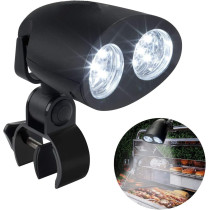 Barbecue Grill Light, Outdoor 360 Degree Flexible Bbq Light With 10 Super Bright Led Lights, Heat Resistant Night Grill Light With Sturdy Clamp Mount Fits Most Grill Handle (Batteries Not Included), 1 Year Warranty