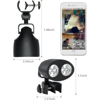 Barbecue Grill Light, Outdoor 360 Degree Flexible Bbq Light With 10 Super Bright Led Lights, Heat Resistant Night Grill Light With Sturdy Clamp Mount Fits Most Grill Handle (Batteries Not Included), 1 Year Warranty