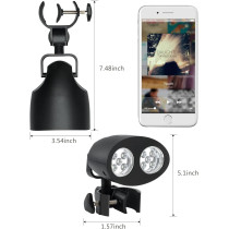 Barbecue Grill Light, Outdoor 360 Degree Flexible Bbq Light With 10 Super Bright Led Lights, Heat Resistant Night Grill Light With Sturdy Clamp Mount Fits Most Grill Handle (Batteries Not Included), 1 Year Warranty