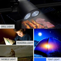 Barbecue Grill Light, Outdoor 360 Degree Flexible Bbq Light With 10 Super Bright Led Lights, Heat Resistant Night Grill Light With Sturdy Clamp Mount Fits Most Grill Handle (Batteries Not Included), 1 Year Warranty
