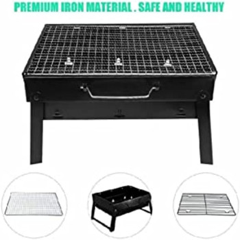 Compact Portable & Folding Outdoor Bbq Charcoal Grill Black , 2724573304508, 1 Year Warranty
