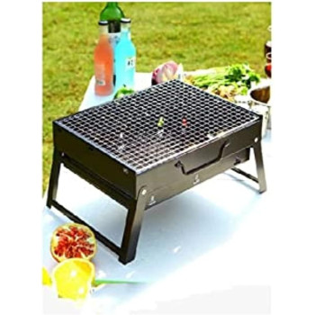 Compact Portable & Folding Outdoor Bbq Charcoal Grill Black , 2724573304508, 1 Year Warranty