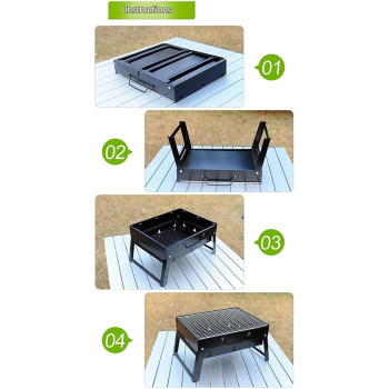 Compact Portable & Folding Outdoor Bbq Charcoal Grill Black , 2724573304508, 1 Year Warranty