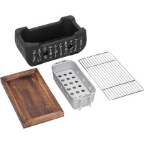 Cryfokt Mini Charcoal Grill, Bbq Grill, Portable Japanese Barbecue Smoker Grill, Aluminium Alloy Barbecue Stove, Outdoor Barbecues Grill For Picnic/Garden/Terrace/Camping/Travel, 1 Year Warranty